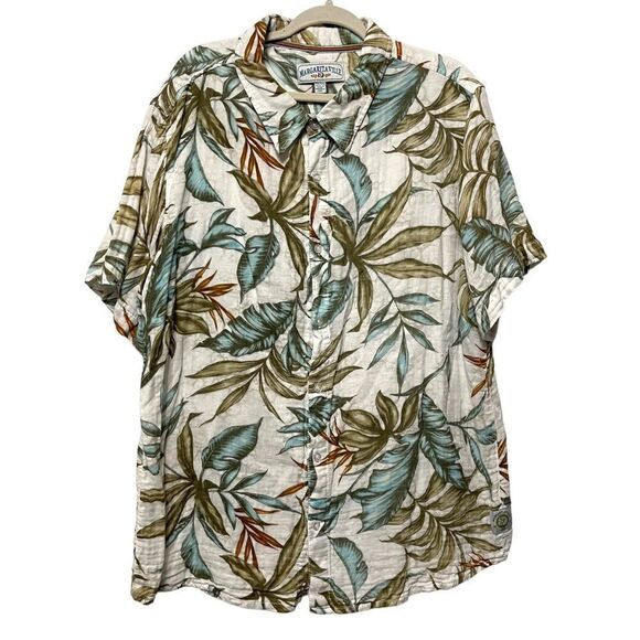 MARGARITAVILLE Men’s Palm Tropical Cotton Short Sleeve Shirt XXL - Picture 6 of 6